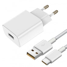 Заредете изображение във визуализатора на галерията – Vivo fast charger USB-A 33W 3A + USB cable - USB Type C white
