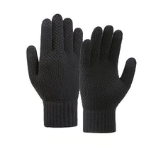 Заредете изображение във визуализатора на галерията – Winter braided phone gloves - black
