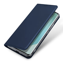 Заредете изображение във визуализатора на галерията – Dux Ducis Skin Pro Case for Honor Magic5 Pro Flip Card Wallet Stand Blue
