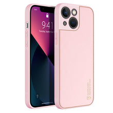 Заредете изображение във визуализатора на галерията – Dux Ducis Yolo elegant case made of soft TPU and PU leather for iPhone 13 mini pink - TopMag
