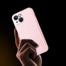 Заредете изображение във визуализатора на галерията – Dux Ducis Yolo elegant case made of soft TPU and PU leather for iPhone 13 mini pink - TopMag
