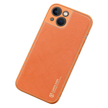 Заредете изображение във визуализатора на галерията – Dux Ducis Yolo elegant case made of soft TPU and PU leather for iPhone 13 mini orange - TopMag
