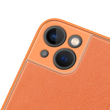 Заредете изображение във визуализатора на галерията – Dux Ducis Yolo elegant case made of soft TPU and PU leather for iPhone 13 mini orange - TopMag

