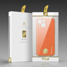 Заредете изображение във визуализатора на галерията – Dux Ducis Yolo elegant case made of soft TPU and PU leather for iPhone 13 orange - TopMag
