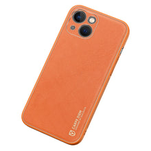 Заредете изображение във визуализатора на галерията – Dux Ducis Yolo elegant case made of soft TPU and PU leather for iPhone 13 orange - TopMag
