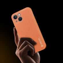 Заредете изображение във визуализатора на галерията – Dux Ducis Yolo elegant case made of soft TPU and PU leather for iPhone 13 orange - TopMag
