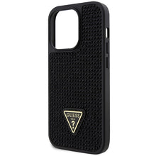 Заредете изображение във визуализатора на галерията – Original Case GUESS Rhinestone Triangle hardcase GUHCP14LHDGTPK for Iphone 14 Pro black
