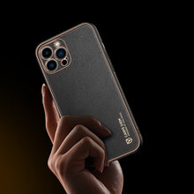 Заредете изображение във визуализатора на галерията – Dux Ducis Yolo elegant case made of soft TPU and PU leather for iPhone 13 Pro black - TopMag
