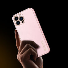 Заредете изображение във визуализатора на галерията – Dux Ducis Yolo elegant case made of soft TPU and PU leather for iPhone 13 Pro pink - TopMag
