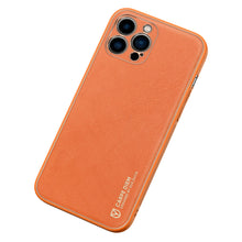 Заредете изображение във визуализатора на галерията – Dux Ducis Yolo elegant case made of soft TPU and PU leather for iPhone 13 Pro orange - TopMag
