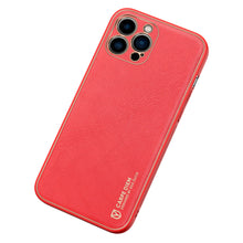 Заредете изображение във визуализатора на галерията – Dux Ducis Yolo elegant case made of soft TPU and PU leather for iPhone 13 Pro red - TopMag
