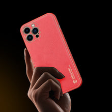 Заредете изображение във визуализатора на галерията – Dux Ducis Yolo elegant case made of soft TPU and PU leather for iPhone 13 Pro red - TopMag
