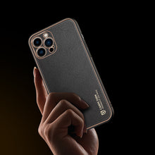 Заредете изображение във визуализатора на галерията – Dux Ducis Yolo elegant case made of soft TPU and PU leather for iPhone 13 Pro Max black - TopMag
