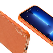 Заредете изображение във визуализатора на галерията – Dux Ducis Yolo elegant case made of soft TPU and PU leather for iPhone 13 Pro Max orange - TopMag
