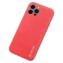 Заредете изображение във визуализатора на галерията – Dux Ducis Yolo elegant case made of soft TPU and PU leather for iPhone 13 Pro Max red - TopMag

