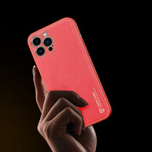 Заредете изображение във визуализатора на галерията – Dux Ducis Yolo elegant case made of soft TPU and PU leather for iPhone 13 Pro Max red - TopMag
