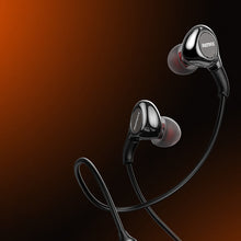 Заредете изображение във визуализатора на галерията – Remax wired metal in-ear headphones with 1.2m Lightning volume remote control black (RM-655is) - TopMag
