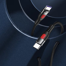Заредете изображение във визуализатора на галерията – Remax LESU Series fast charging cable USB Type C - USB Type C PD 65W 1m black (RC-195C-C) - TopMag
