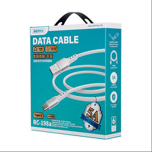 Заредете изображение във визуализатора на галерията – Remax Chaining Series USB cable - USB Type C fast charging 5A 1m white (RC-198a) - TopMag
