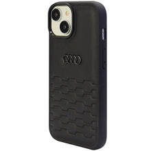 Заредете изображение във визуализатора на галерията – Original Case AUDI hardcase GT Synthetic Leather AU-TPUPCIP15-GT/D2-BK for Iphone 15 black
