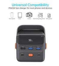 Заредете изображение във визуализатора на галерията – Choetech MIni power station USB-A / USB-C / micro USB 50000mAh 65W - black
