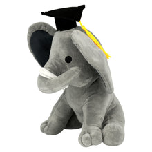 Заредете изображение във визуализатора на галерията – Plush elephant with cap grey
