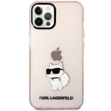 Заредете изображение във визуализатора на галерията – Karl Lagerfeld KLHCP12MHNCHTCP iPhone 12 /12 Pro 6.1" pink/pink hardcase Ikonik Choupette
