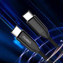 Заредете изображение във визуализатора на галерията – Choetech charging and data cable USB-C - USB-C PD3.1 240W 480 Mbps 2m black (XCC-1036)
