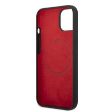 Заредете изображение във визуализатора на галерията – Ferrari FEHMSIP14MBK iPhone 14 Plus 6.7" black/black hardcase Silicone Metal Logo Magsafe
