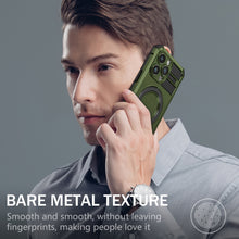 Заредете изображение във визуализатора на галерията – Tel Protect Armor Magsafe Metal Ring Case for Iphone 14 Pro green
