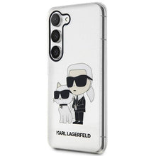 Заредете изображение във визуализатора на галерията – Karl Lagerfeld KLHCS23MHNKCTGT S23+ S916 transparent hardcase Gliter Karl&amp;Choupette
