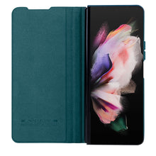 Заредете изображение във визуализатора на галерията – Nillkin Qin Leather Pro Samsung Galaxy Z Fold 5 Leather Flip Case with Camera Cover - Green
