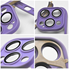 Заредете изображение във визуализатора на галерията – MINI BUMPERS with camera island protection Case for IPHONE 15 PRO MAX dark purple
