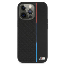 Заредете изображение във визуализатора на галерията – Case BMW BMHCP13XTRTBK iPhone 13 Pro Max 6.7" black/black hardcase M Collection Triangles

