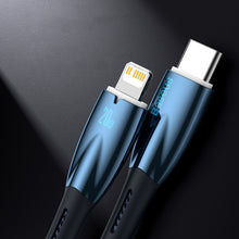 Заредете изображение във визуализатора на галерията – Baseus Glimmer Series cable with fast charging USB-C - Lightning 480Mb/s PD 20W 2m white
