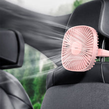 Заредете изображение във визуализатора на галерията – Baseus magnetic fan for the headrest on the rear seat pink (CXZR-04) - TopMag
