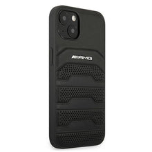 Заредете изображение във визуализатора на галерията – AMG AMHCP13MGSEBK iPhone 13 6,1" czarny/black hardcase Leather Debossed Lines - TopMag
