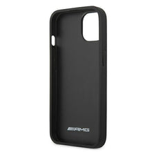 Заредете изображение във визуализатора на галерията – AMG AMHCP13MGSEBK iPhone 13 6,1" czarny/black hardcase Leather Debossed Lines - TopMag
