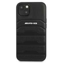 Заредете изображение във визуализатора на галерията – AMG AMHCP13SGSEBK iPhone 13 mini 5,4" czarny/black hardcase Leather Debossed Lines - TopMag
