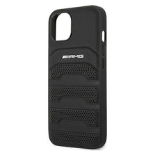 Заредете изображение във визуализатора на галерията – AMG AMHCP13SGSEBK iPhone 13 mini 5,4" czarny/black hardcase Leather Debossed Lines - TopMag
