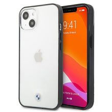 Заредете изображение във визуализатора на галерията – Etui BMW BMHCP13MPCUMRBK iPhone 13 6,1" transparent hardcase Signature Collection - TopMag
