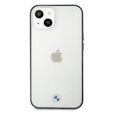 Заредете изображение във визуализатора на галерията – Etui BMW BMHCP13MPCUMRBK iPhone 13 6,1" transparent hardcase Signature Collection - TopMag
