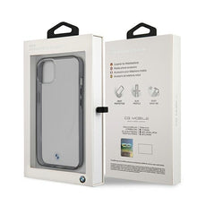 Заредете изображение във визуализатора на галерията – Etui BMW BMHCP13MPCUMRBK iPhone 13 6,1" transparent hardcase Signature Collection - TopMag
