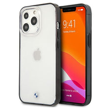 Заредете изображение във визуализатора на галерията – Etui BMW BMHCP13XPCUMRBK iPhone 13 Pro Max 6,7" transparent hardcase Signature Collection - TopMag

