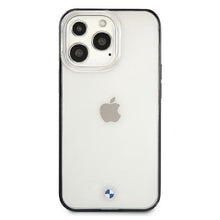 Заредете изображение във визуализатора на галерията – Etui BMW BMHCP13XPCUMRBK iPhone 13 Pro Max 6,7" transparent hardcase Signature Collection - TopMag
