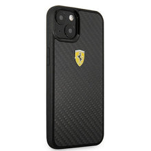 Заредете изображение във визуализатора на галерията – Ferrari FEHCP13SFCABK iPhone 13 mini 5,4" czarny/black hardcase On Track Real Carbon - TopMag
