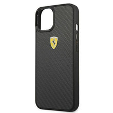 Заредете изображение във визуализатора на галерията – Ferrari FEHCP13SFCABK iPhone 13 mini 5,4" czarny/black hardcase On Track Real Carbon - TopMag
