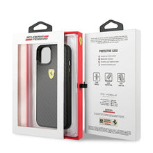 Заредете изображение във визуализатора на галерията – Ferrari FEHCP13SFCABK iPhone 13 mini 5,4" czarny/black hardcase On Track Real Carbon - TopMag
