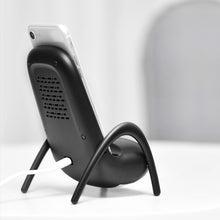 Заредете изображение във визуализатора на галерията – Wireless Induction Charger QI Universal Fast Charge - FC08 with stand 15W BLACK (min. 2A)
