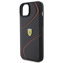 Заредете изображение във визуализатора на галерията – Original FERRARI hardcase Twist Metal Logo FEHCP15MPTWK do Iphone 15 Plus Black

